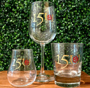 KENTUCKY DERBY 150 - Wine glass set of 2