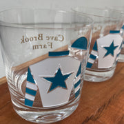 SANTA ANITA WC - Custom Silks Rocks Glasses set/4